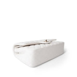 CHANEL Handbag White 20S White Caviar Quilted Classic Flap Medium Light Gold Hardware - Redeluxe