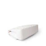 CHANEL Handbag White 20S White Caviar Quilted Classic Flap Medium Light Gold Hardware - Redeluxe