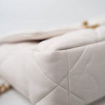 CHANEL Handbag White 21p White 19 Lambskin Quilted 19 Flap Small - Redeluxe