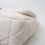 CHANEL Handbag White 21p White 19 Lambskin Quilted 19 Flap Small - Redeluxe