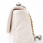 CHANEL Handbag White 21p White 19 Lambskin Quilted 19 Flap Small - Redeluxe