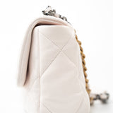 CHANEL Handbag White 21p White 19 Lambskin Quilted 19 Flap Small - Redeluxe