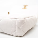 CHANEL Handbag White 21p White 19 Lambskin Quilted 19 Flap Small - Redeluxe
