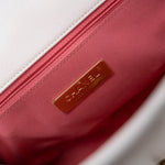 CHANEL Handbag White 21p White 19 Lambskin Quilted 19 Flap Small - Redeluxe