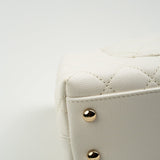 CHANEL Handbag White Caviar Quilted Small Coco Handle - Redeluxe