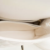 CHANEL Handbag White Caviar Quilted Small Coco Handle - Redeluxe