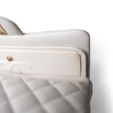 CHANEL Handbag White / Classic flap 21S White Caviar Quilted Classic Flap Small Light Gold Hardware - Redeluxe