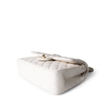 CHANEL Handbag White / Classic flap 21S White Caviar Quilted Classic Flap Small Light Gold Hardware - Redeluxe