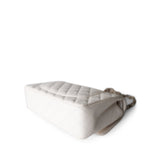 CHANEL Handbag White / Classic flap 21S White Caviar Quilted Classic Flap Small Light Gold Hardware - Redeluxe