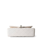CHANEL Handbag White / Classic flap 21S White Caviar Quilted Classic Flap Small Light Gold Hardware - Redeluxe