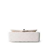 CHANEL Handbag White / Classic flap 21S White Caviar Quilted Classic Flap Small Light Gold Hardware - Redeluxe