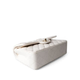 CHANEL Handbag White / Classic flap 21S White Caviar Quilted Classic Flap Small Light Gold Hardware - Redeluxe
