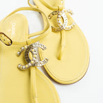 CHANEL Handbag Yellow 20S CC Yellow Sandals Size 39 - Redeluxe