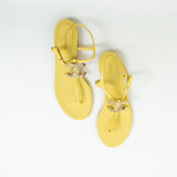 CHANEL Handbag Yellow 20S CC Yellow Sandals Size 39 - Redeluxe