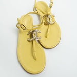CHANEL Handbag Yellow 20S CC Yellow Sandals Size 39 - Redeluxe