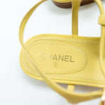 CHANEL Handbag Yellow 20S CC Yellow Sandals Size 39 - Redeluxe