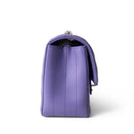 CHANEL Purple 20S Light Purple Lambskin Chevron Mini Rectangular Flap Light Gold Hardware - Redeluxe