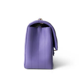 CHANEL Purple 20S Light Purple Lambskin Chevron Mini Rectangular Flap Light Gold Hardware - Redeluxe