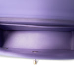 CHANEL Purple 20S Light Purple Lambskin Chevron Mini Rectangular Flap Light Gold Hardware - Redeluxe