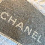 CHANEL Scarf Grey Chanel Cashmere Scarf - Grey - Redeluxe