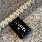 CHANEL Scarf Grey Chanel Cashmere Scarf - Grey - Redeluxe