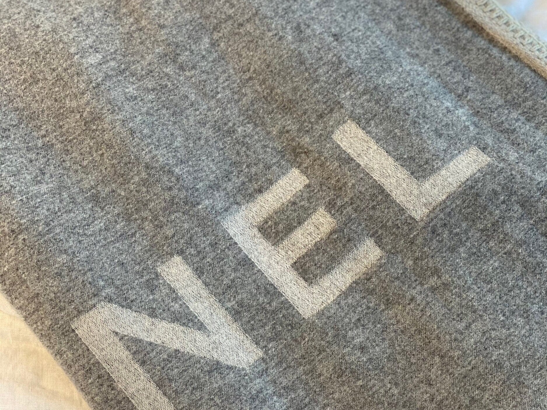 CHANEL Scarf Grey Chanel Cashmere Scarf - Grey - Redeluxe