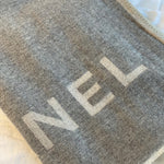 CHANEL Scarf Grey Chanel Cashmere Scarf - Grey - Redeluxe