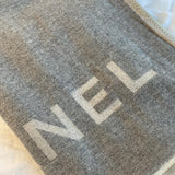 CHANEL Scarf Grey Chanel Cashmere Scarf - Grey - Redeluxe