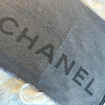 CHANEL Scarf Grey Chanel Cashmere Scarf - Grey - Redeluxe