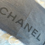 CHANEL Scarf Grey Chanel Cashmere Scarf - Grey - Redeluxe