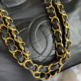 CHANEL Tote Chanel Black Vintage Lambskin Shopping Bag Tote 24K GHW - Redeluxe