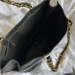 CHANEL Tote Chanel Black Vintage Lambskin Shopping Bag Tote 24K GHW - Redeluxe
