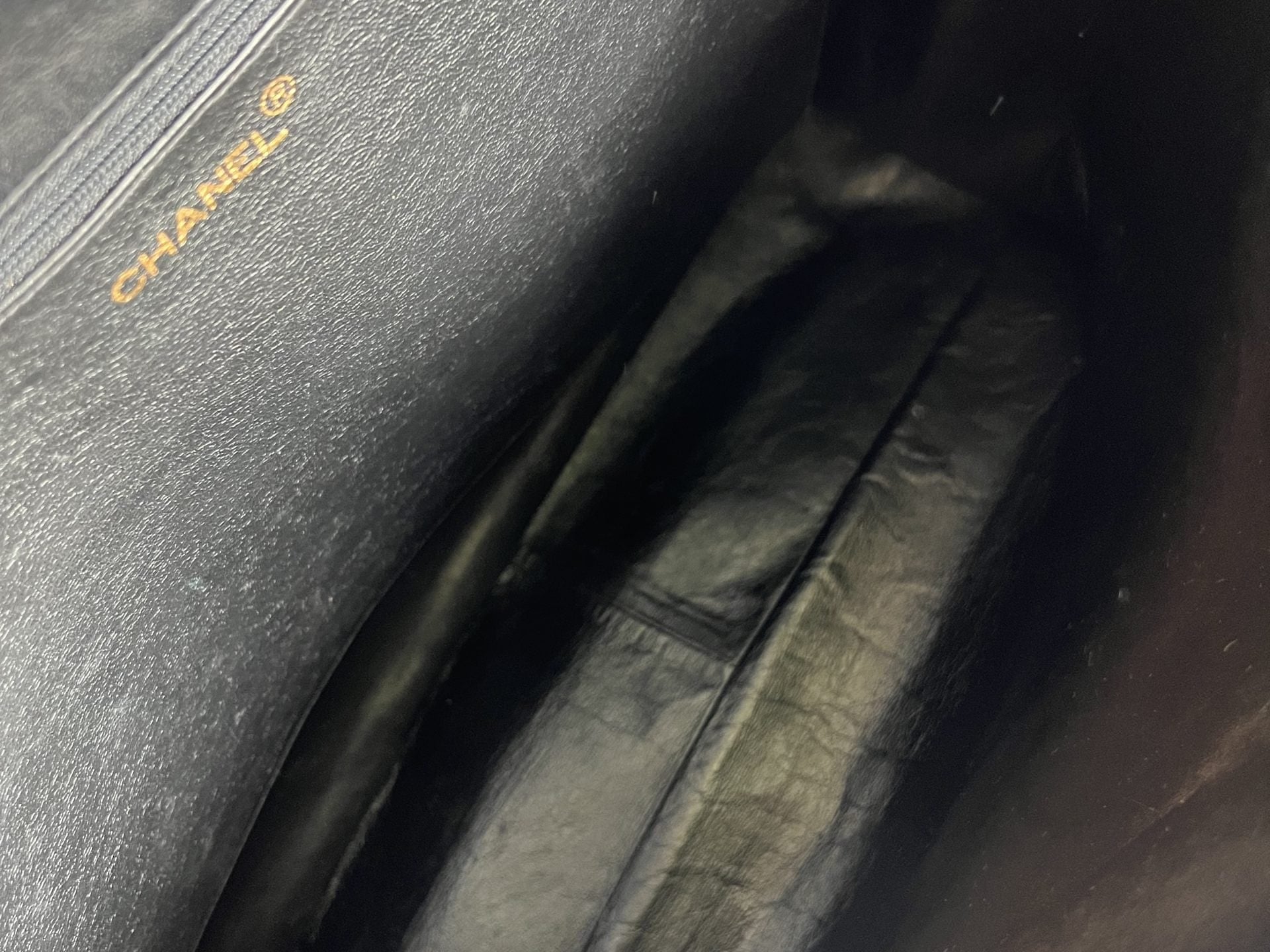 CHANEL Tote Chanel Black Vintage Lambskin Shopping Bag Tote 24K GHW - Redeluxe