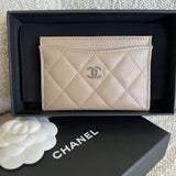CHANEL Wallet 22A Dark Beige Caviar Quilted Card Holder LGHW - Redeluxe