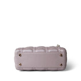 Christian Dior Handbag Lilac Mini Lady Dior Lotus Cannage Pale Lilac Pink Pearlescent Lambskin - Redeluxe