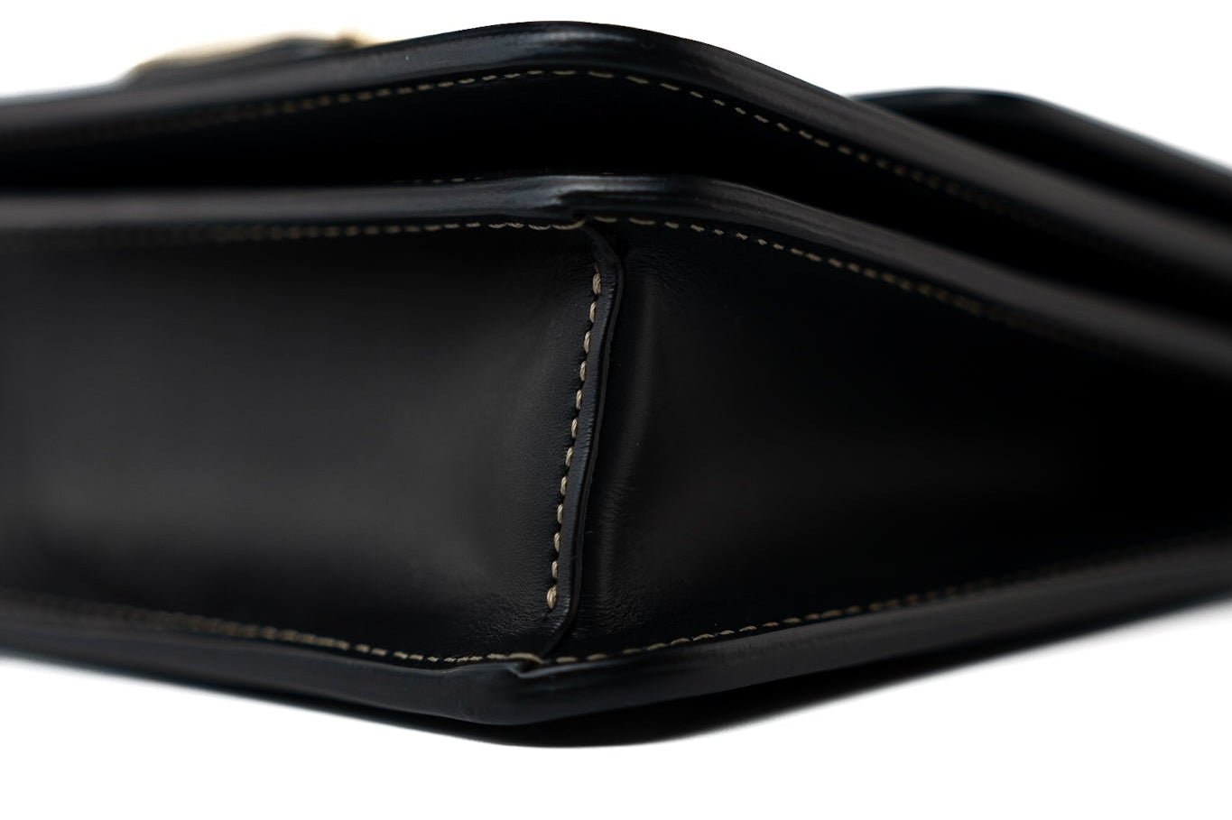 Fendi Handbag Fendi Fab Black Shoulder Bag Gold Hardware - Redeluxe