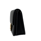 Fendi Handbag Fendi Fab Black Shoulder Bag Gold Hardware - Redeluxe