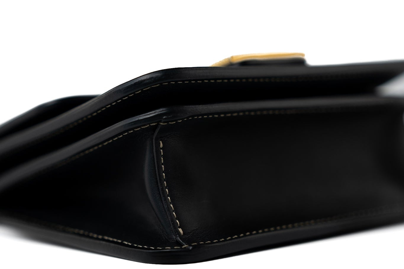 Fendi Handbag Fendi Fab Black Shoulder Bag Gold Hardware - Redeluxe