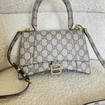Gucci Handbag Gucci x Balenciaga The Hacker Project Small Hourglass Top Handle Bag Beige /Ebony - Redeluxe