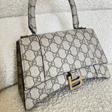 Gucci Handbag Gucci x Balenciaga The Hacker Project Small Hourglass Top Handle Bag Beige /Ebony - Redeluxe