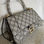 Gucci Handbag Gucci x Balenciaga The Hacker Project Small Hourglass Top Handle Bag Beige /Ebony - Redeluxe