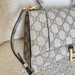 Gucci Handbag Gucci x Balenciaga The Hacker Project Small Hourglass Top Handle Bag Beige /Ebony - Redeluxe