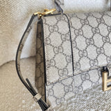 Gucci Handbag Gucci x Balenciaga The Hacker Project Small Hourglass Top Handle Bag Beige /Ebony - Redeluxe