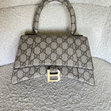 Gucci Handbag Gucci x Balenciaga The Hacker Project Small Hourglass Top Handle Bag Beige /Ebony - Redeluxe
