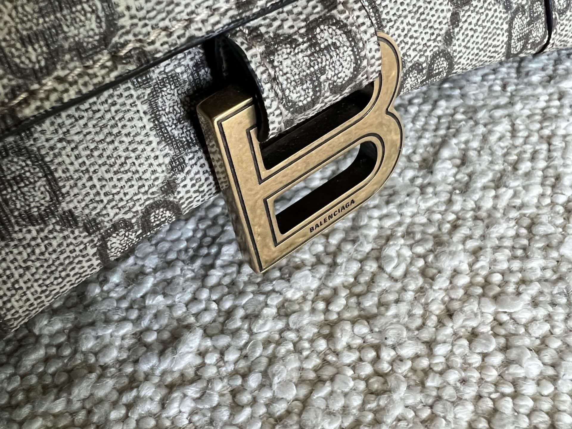 Gucci Handbag Gucci x Balenciaga The Hacker Project Small Hourglass Top Handle Bag Beige /Ebony - Redeluxe