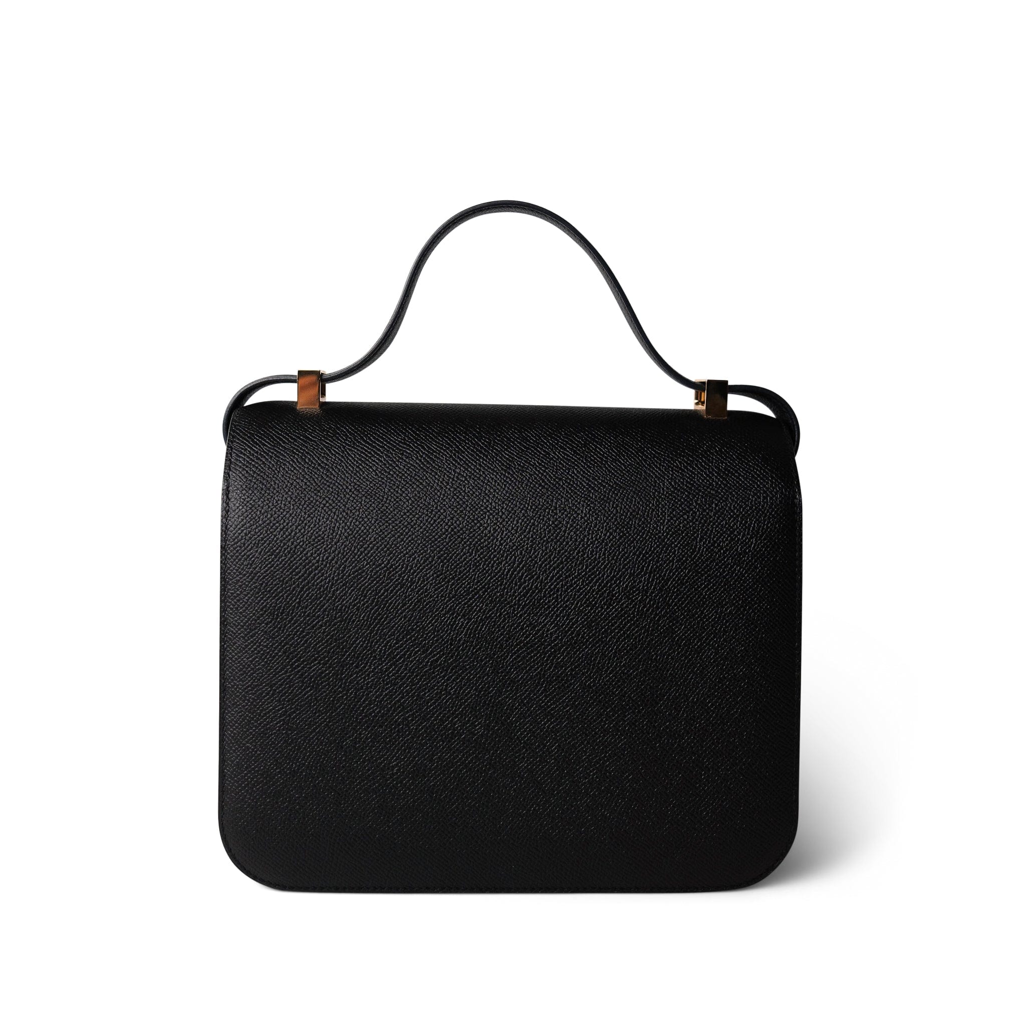 Hermes Black Constance 24 Black Epsom Rose Gold Plated C Stamp - Redeluxe