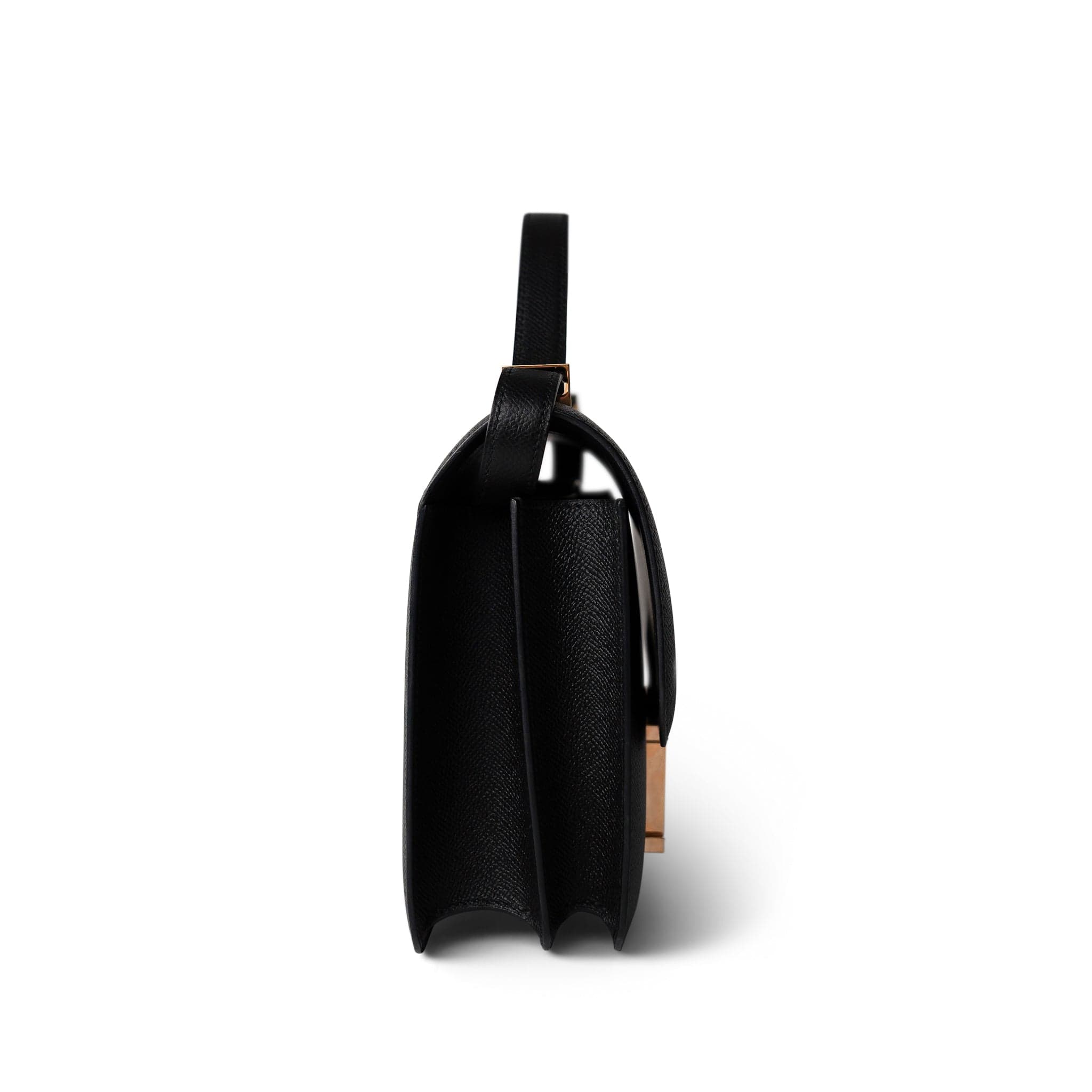 Hermes Black Constance 24 Black Epsom Rose Gold Plated C Stamp - Redeluxe