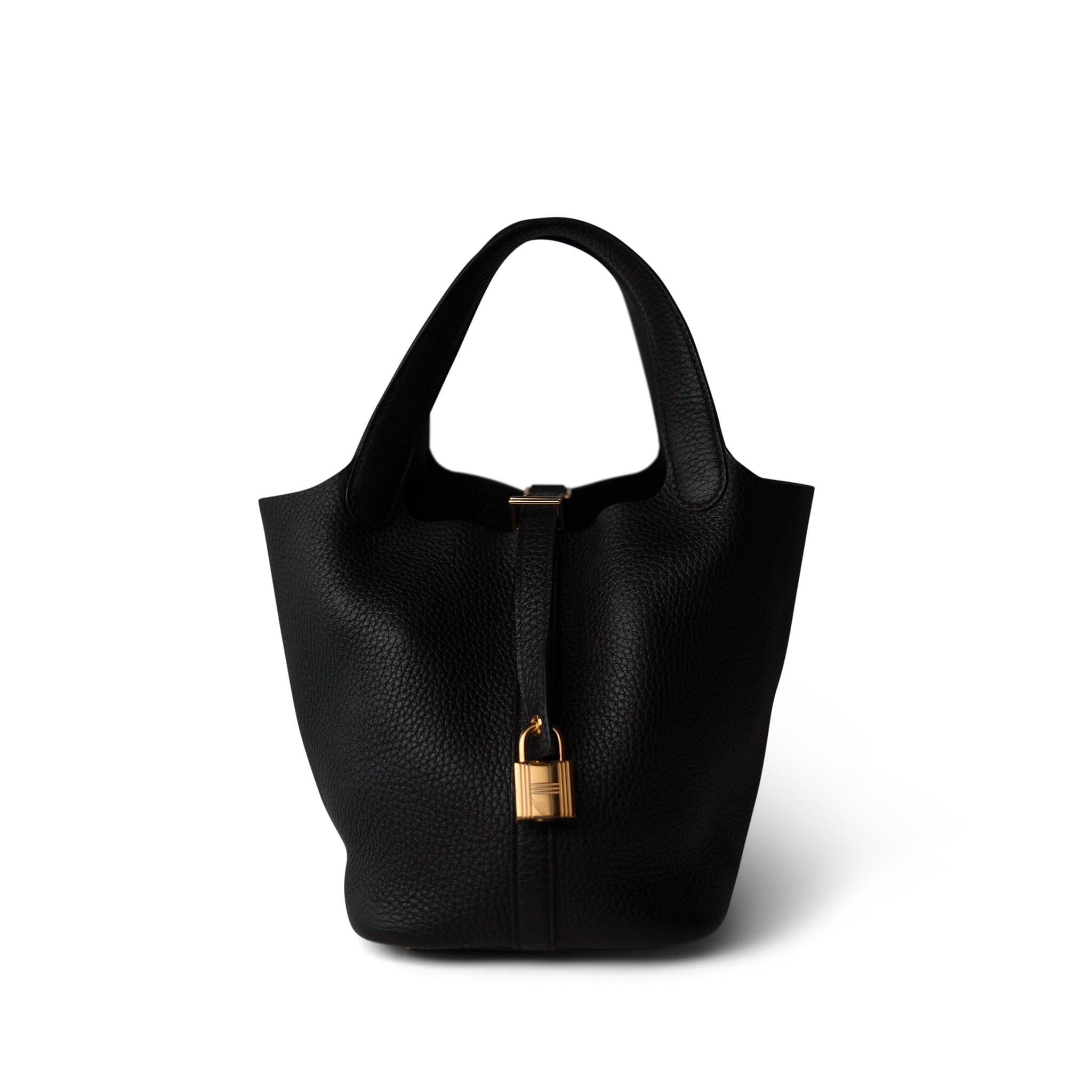 Picotin Lock 18 in Black Taurillon Clemence with Gold Hardware main image 1