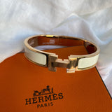 Hermes Bracelet Gold Hermes Clic H Craie GM Bracelet Rose Gold - Redeluxe