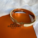 Hermes Bracelet Gold Hermes Clic H Craie GM Bracelet Rose Gold - Redeluxe